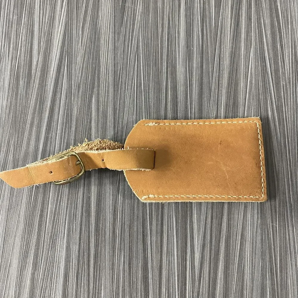 Leather‎ Luggage Tag  Marrigold Yellow